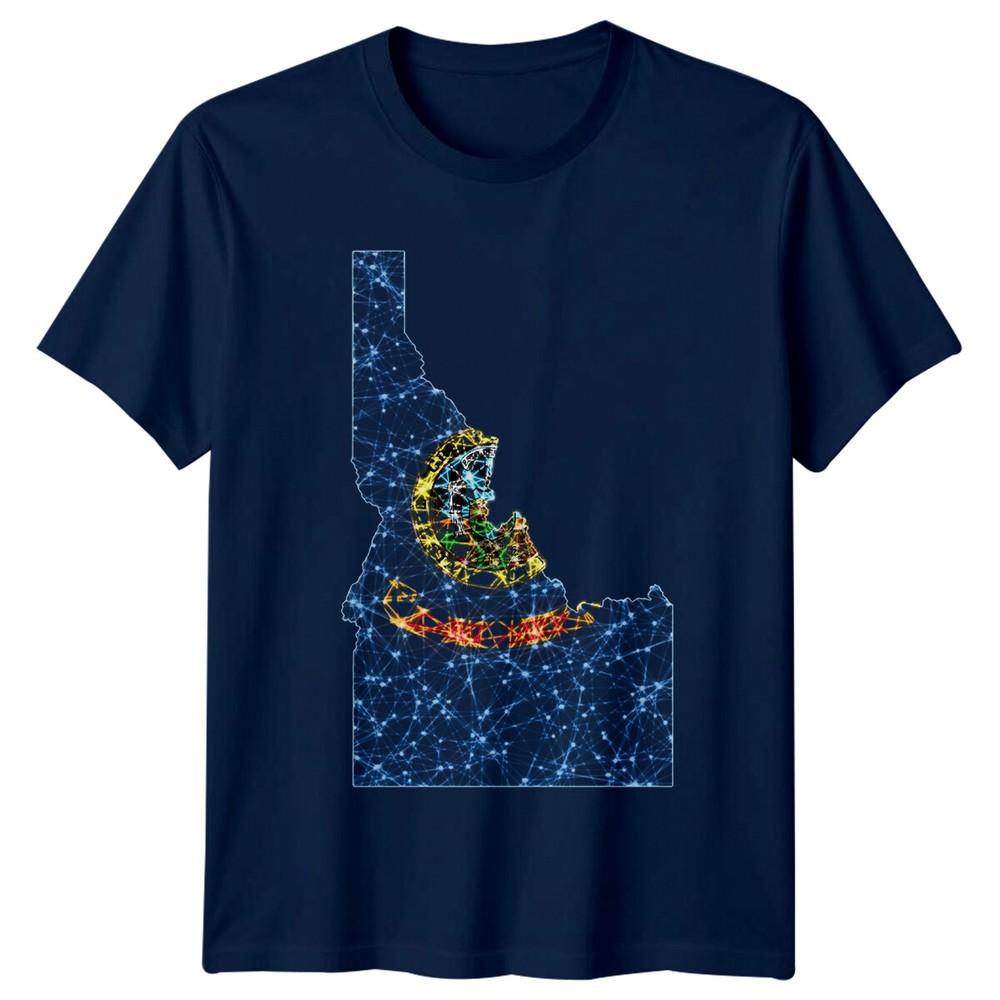 Idaho State Outline USA Landmarks Unisexs Tee Unisexs TShirt Graphic Top