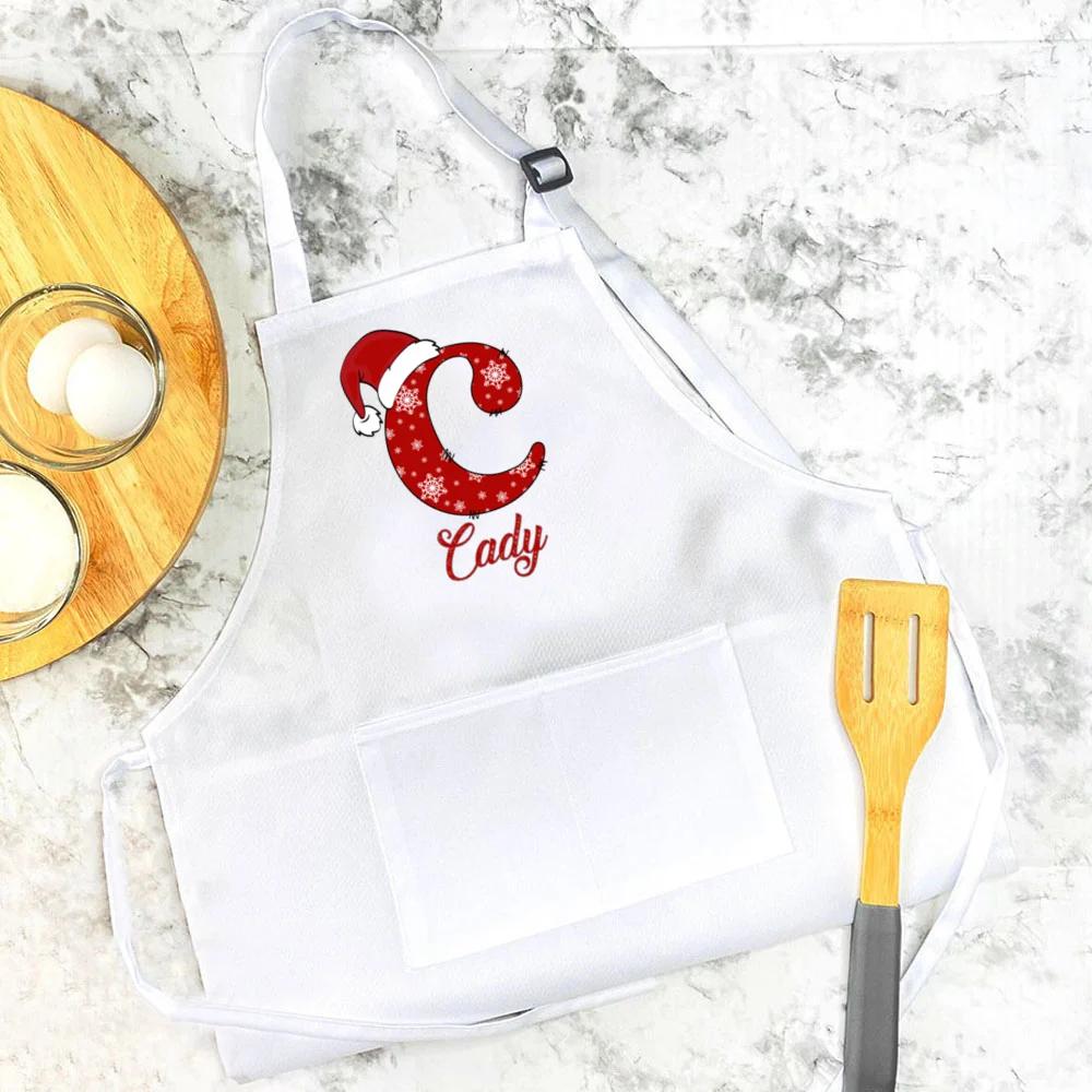 Personalized Apron for Kids Initial and Name Custom Toddler Apron for Girls and Boy Cooking Baking Kitchen Apron