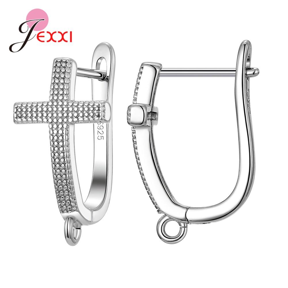

925 Sterling Silver Hook Earrings Earware Clasp Buckles For DIY Jewelry Making Hoops Earrings Accesscories