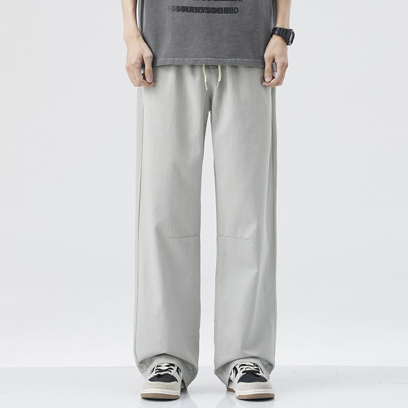 Minger | Summer Thin Lyocell Casual Pants Men's American Retro Trend Brand Loose Wide Leg Straight Pants