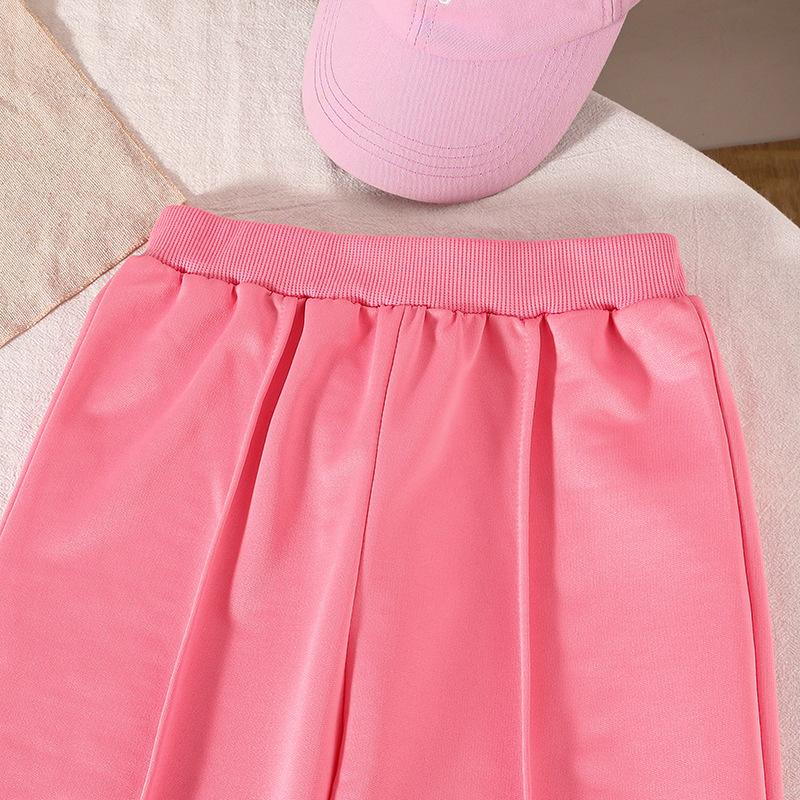 Tenue pour Grandes Filles Vêtements pour Enfants Automne Nouvelle Mode Sweat à Manches Longues Rayé Pantalon Long Décontracté Deux Pièces