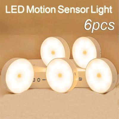 Pir sensor de movimento led night light usb recarregável lâmpada noite para armário de cozinha lâmpada escada sem fio luz do armário