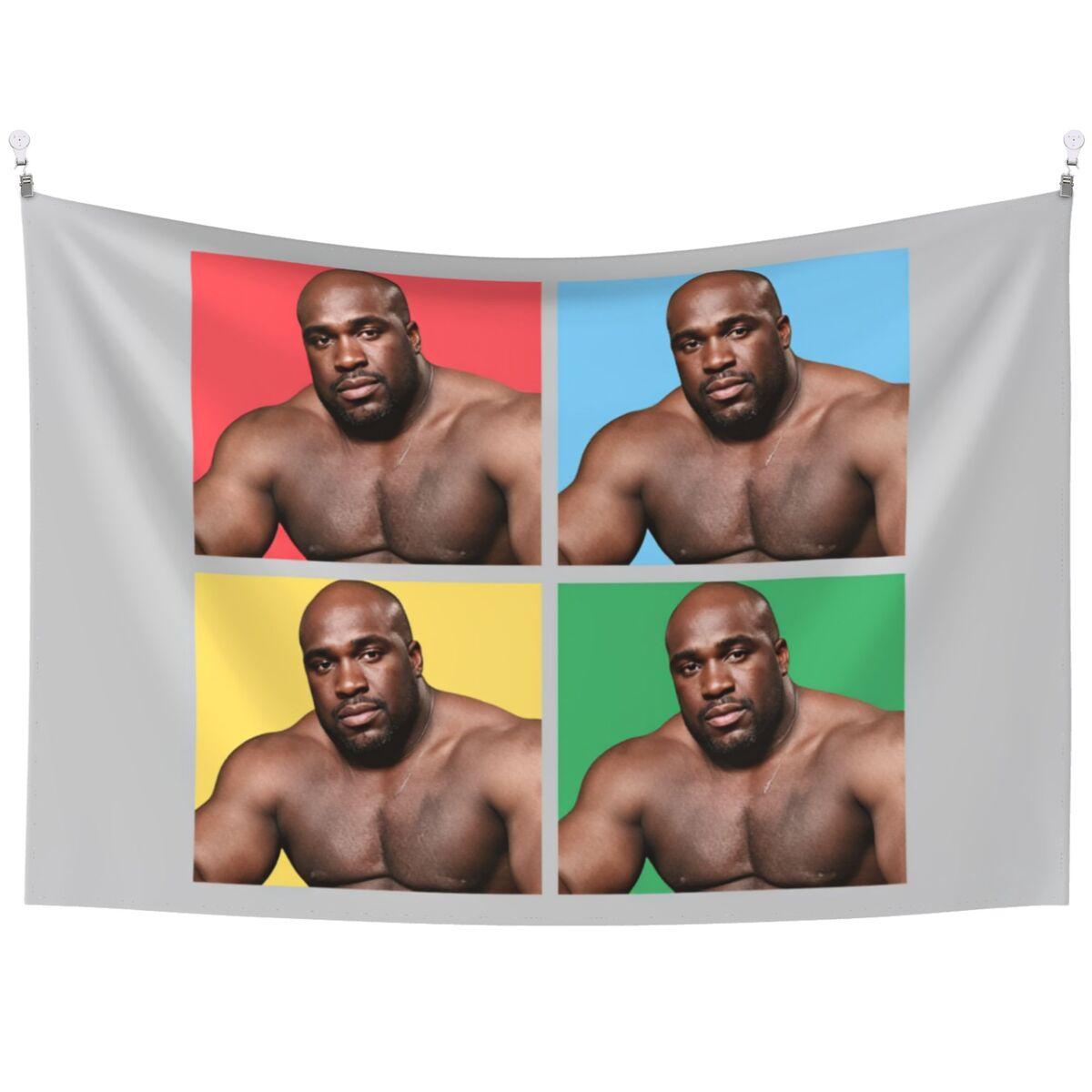 

Funny Barry Wood Meme Christmas Wall Tapestry Hanging Print Tapestries Bedroom Living Room Dorm Background Cloth Wall Decoration 100x150cm чорний