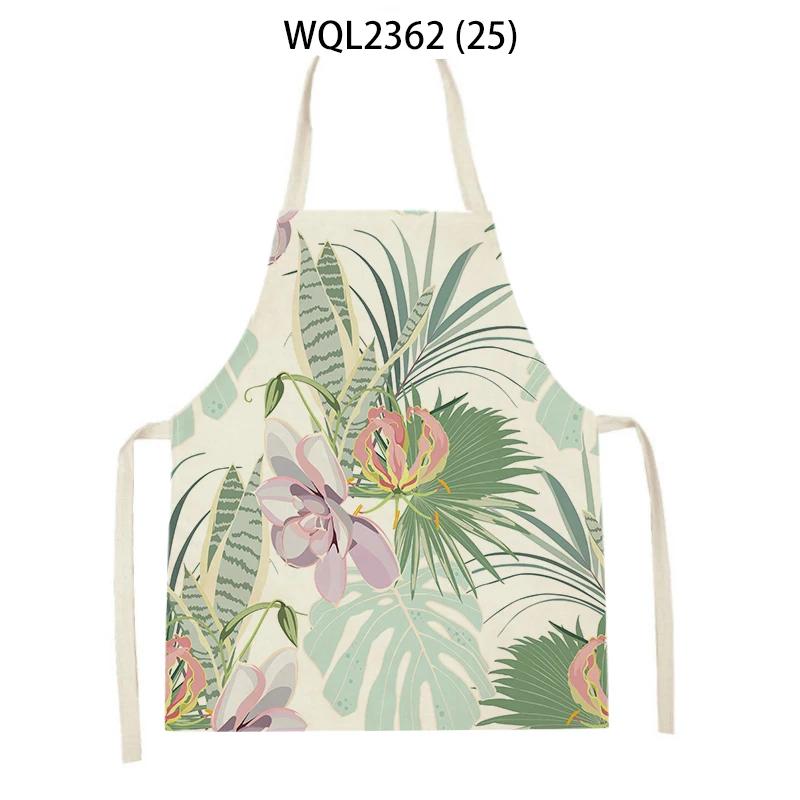 Retro Flowers Plant Pattern Aprons Home Baking Cooking Kitchen Aprons for Women Men Outdoor Garden Cleaning Aprons