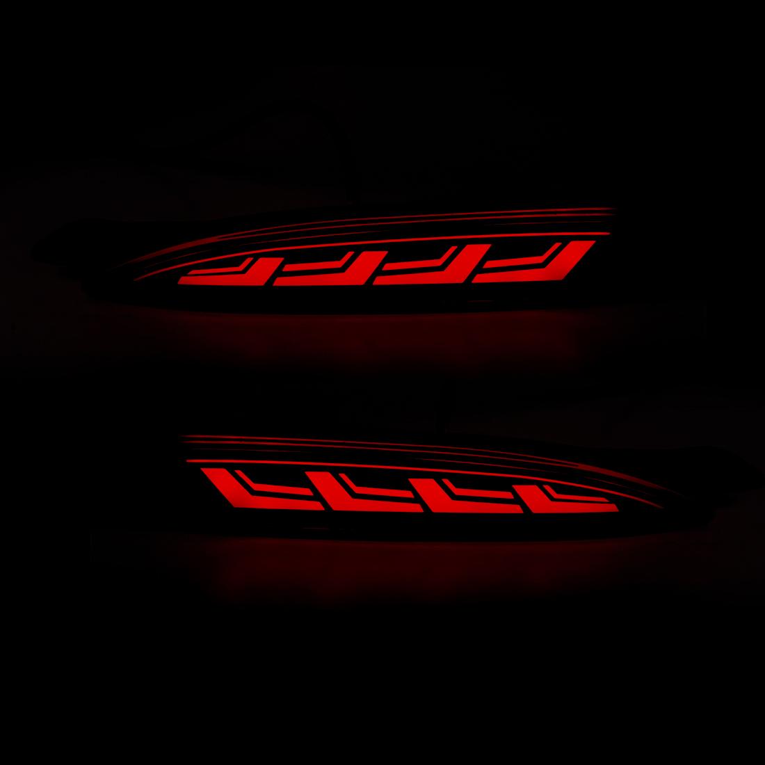 

Для Mazda CX5 CX-5 2022 2023 светодиодные фонари-отражатели заднего бампера, автоматическое предупреждение о торможении, динамические указатели поворота, автомобильные аксессуары 12 В