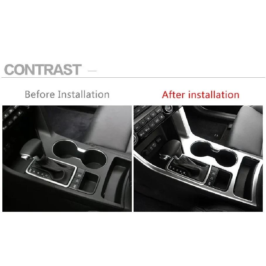 Car Center Console Gear Shift Panel Water Cup Holder Frame Cover Case Trim For Kia Sportage 4 QL 2016 2017 2018 2019 2020 2021