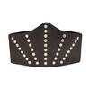 Decoration Diamond Round Retro Womens Faux Leather Belt With Wide Waistband