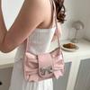 Soft Bowknot Shoulder Bag Underarm Bow  Armpit Bag High Quality Single Shoulder Bag  Shopping