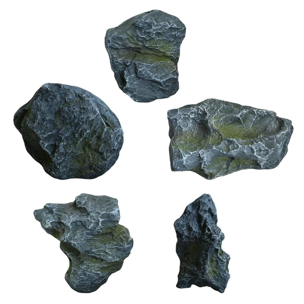 Decorative Stone for Photography Prop Irregular PU Foam Figurine Artificial Landscape Rock for Park Patio Backyard Pond Rockery