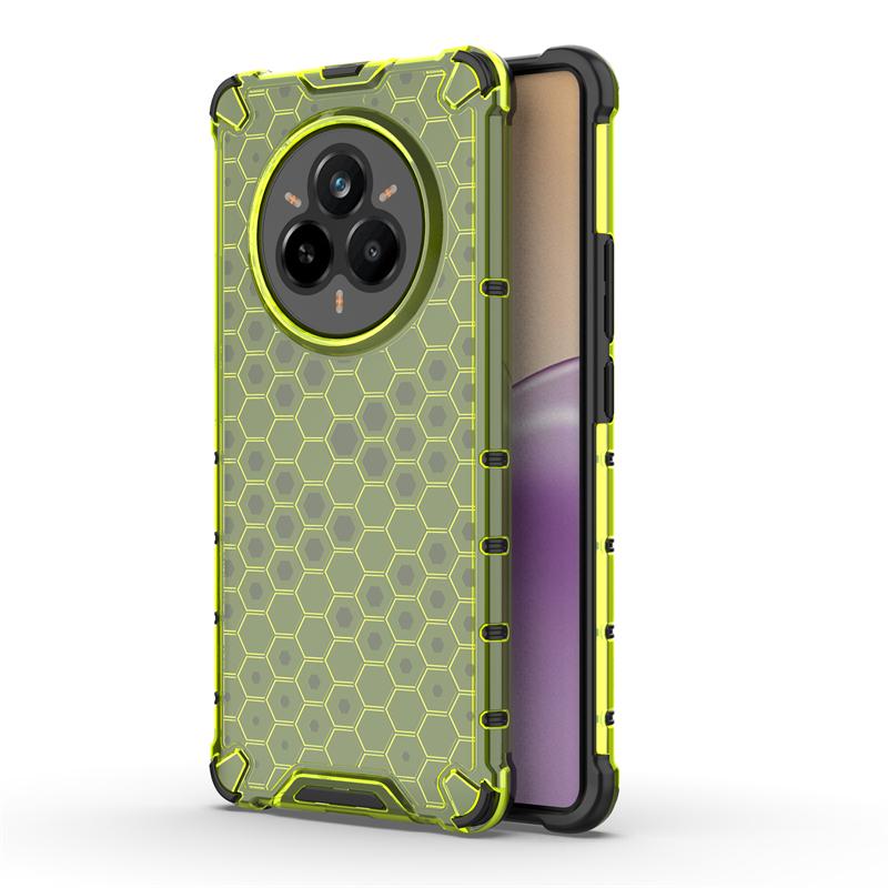 Shockproof Transparent Case For Realme 14 Pro Honeycomb Armor PC Phone Case For Realme 14 Pro Case Cover For Realme 14 Pro Plus
