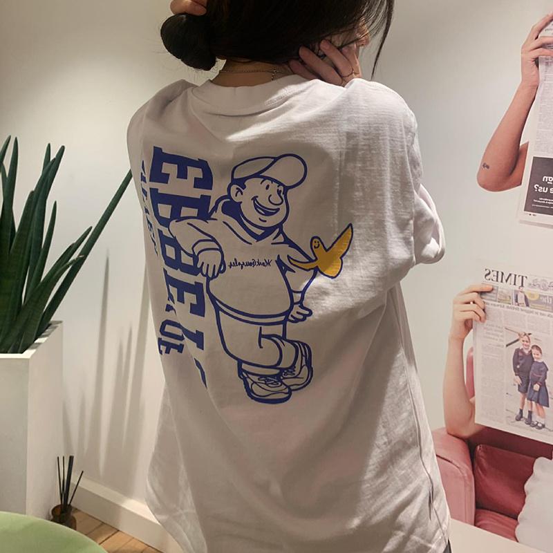 

Оверсайз Ретро Дизайн Японский Стиль Женская Футболка Короткий Рукав Свободный Крой Большой Размер Модный Топ Хлопок Удобный Летний Фасон 4XL