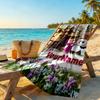 Masha Bear Customize Text Beach Towel Quick-Dry Soft Microfiber Perfect for Traveling Yoga Camping and Swimming