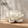 Home Office Zen Ornament 3D Printed Lotus Figurine, Elegant Incense Holder, Burner for Style Table Meditation Room Tea Decor