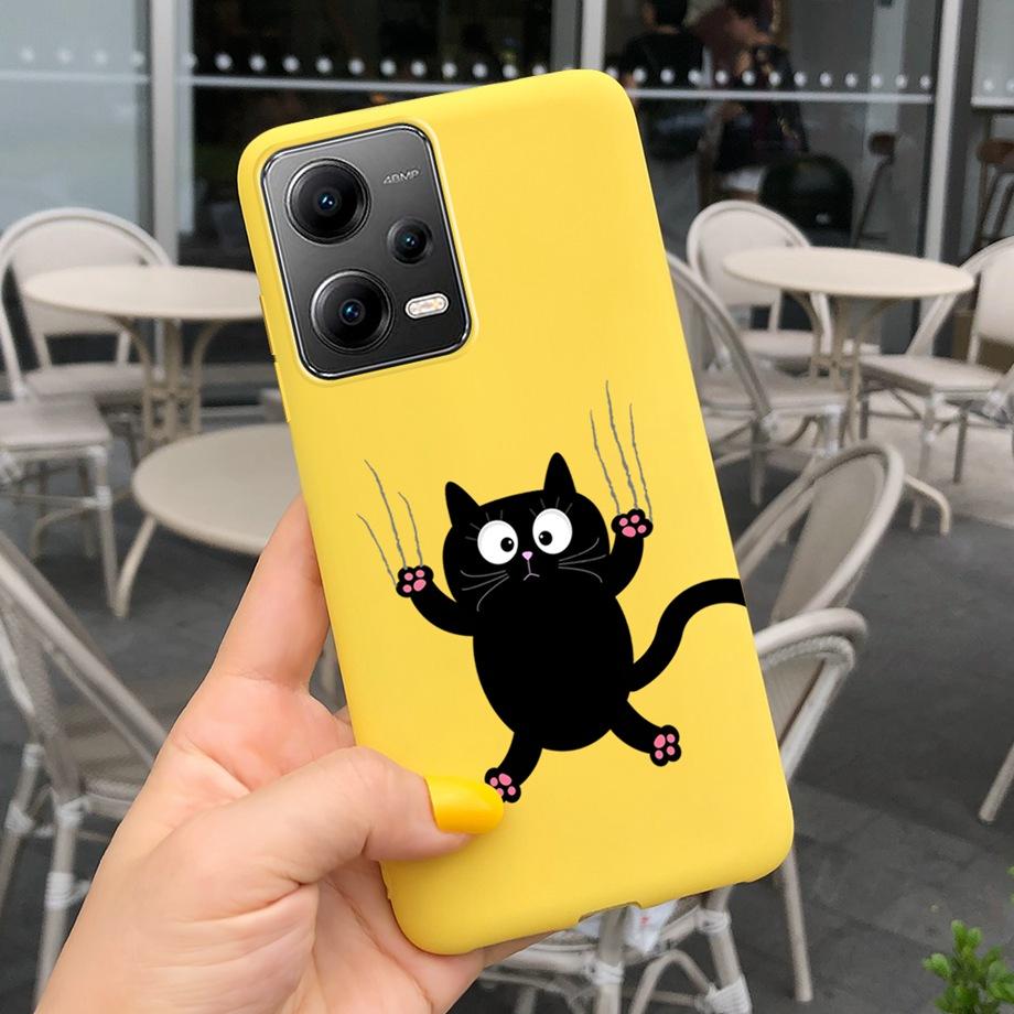 Cartoon Cases For Xiaomi Poco X5 Pro 5G Case PocoX5 5G Cover Soft TPU Matte Shockproof Capas Dragon Cute Cat Astronaur Pattern