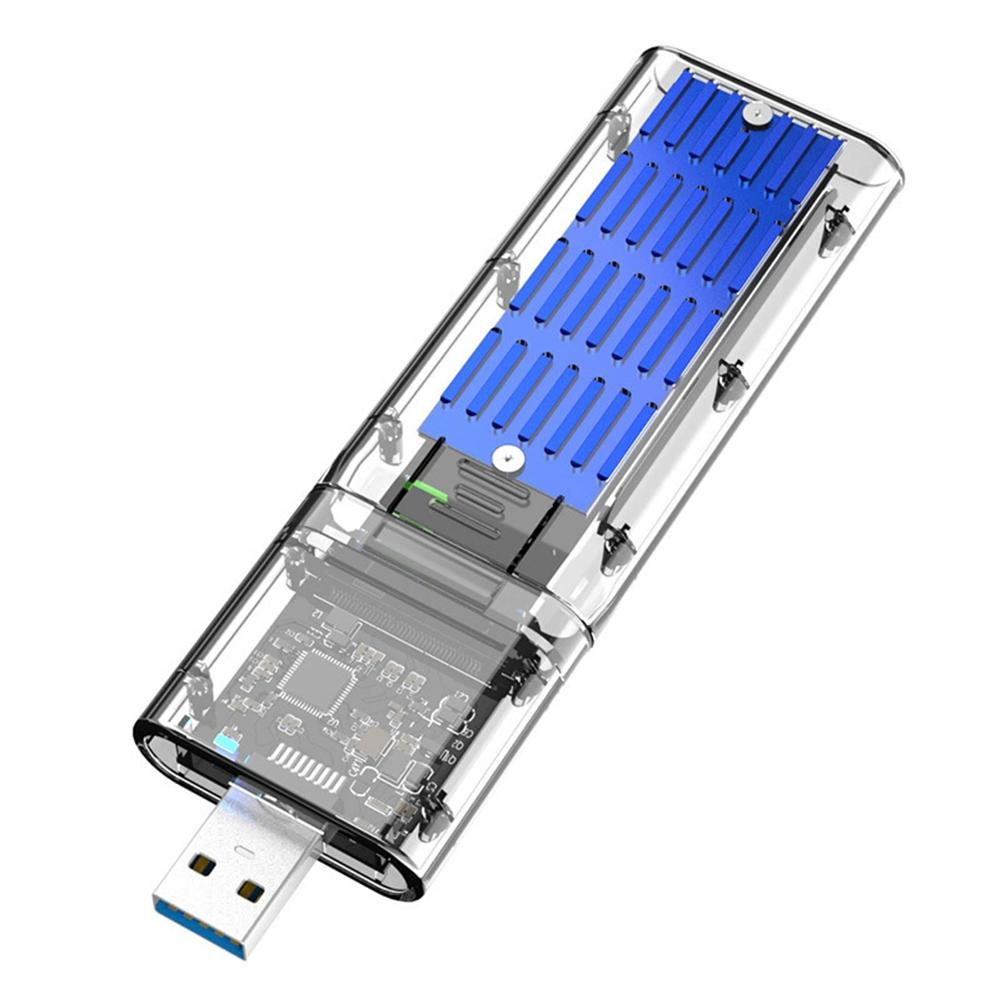 M2 SSD-Gehäuse M.2 auf USB 3.0 Gen 1 5Gbps Hochgeschwindigkeits-SSD-Gehäuse für SATA M.2 NGFF SSD 2242 2260 2280 Kartenadapter
