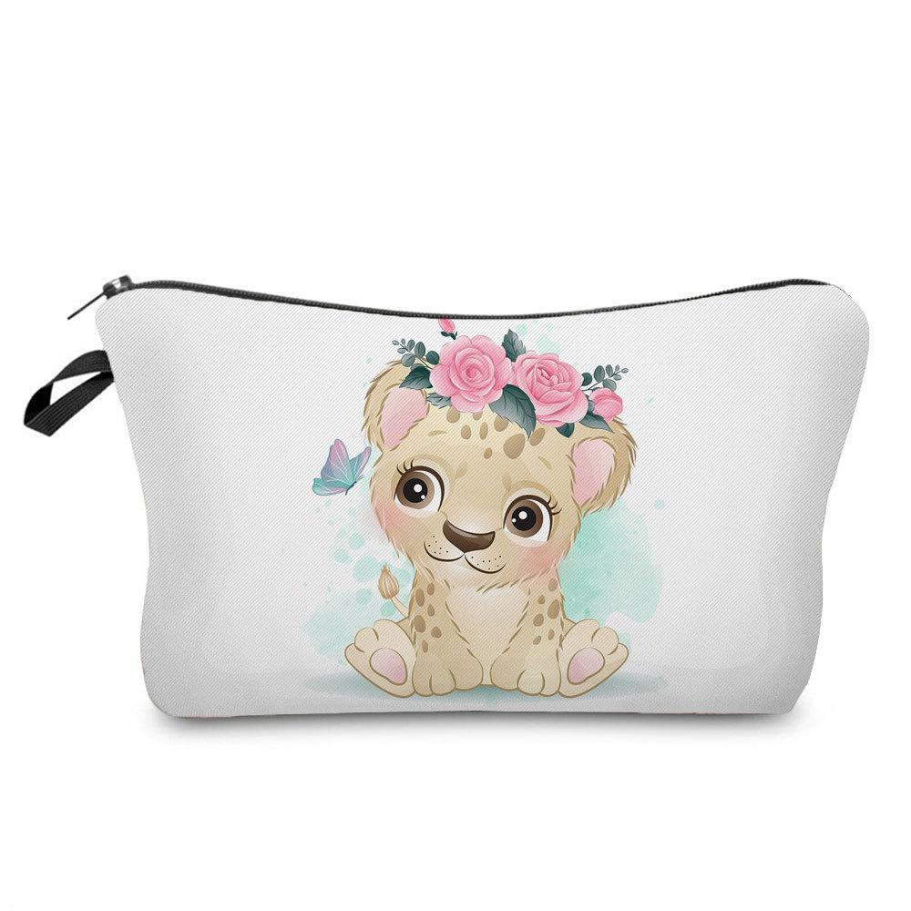 Women Animal Print Cosmetic Bag Toiletries Organize Travel Storage Case 6763