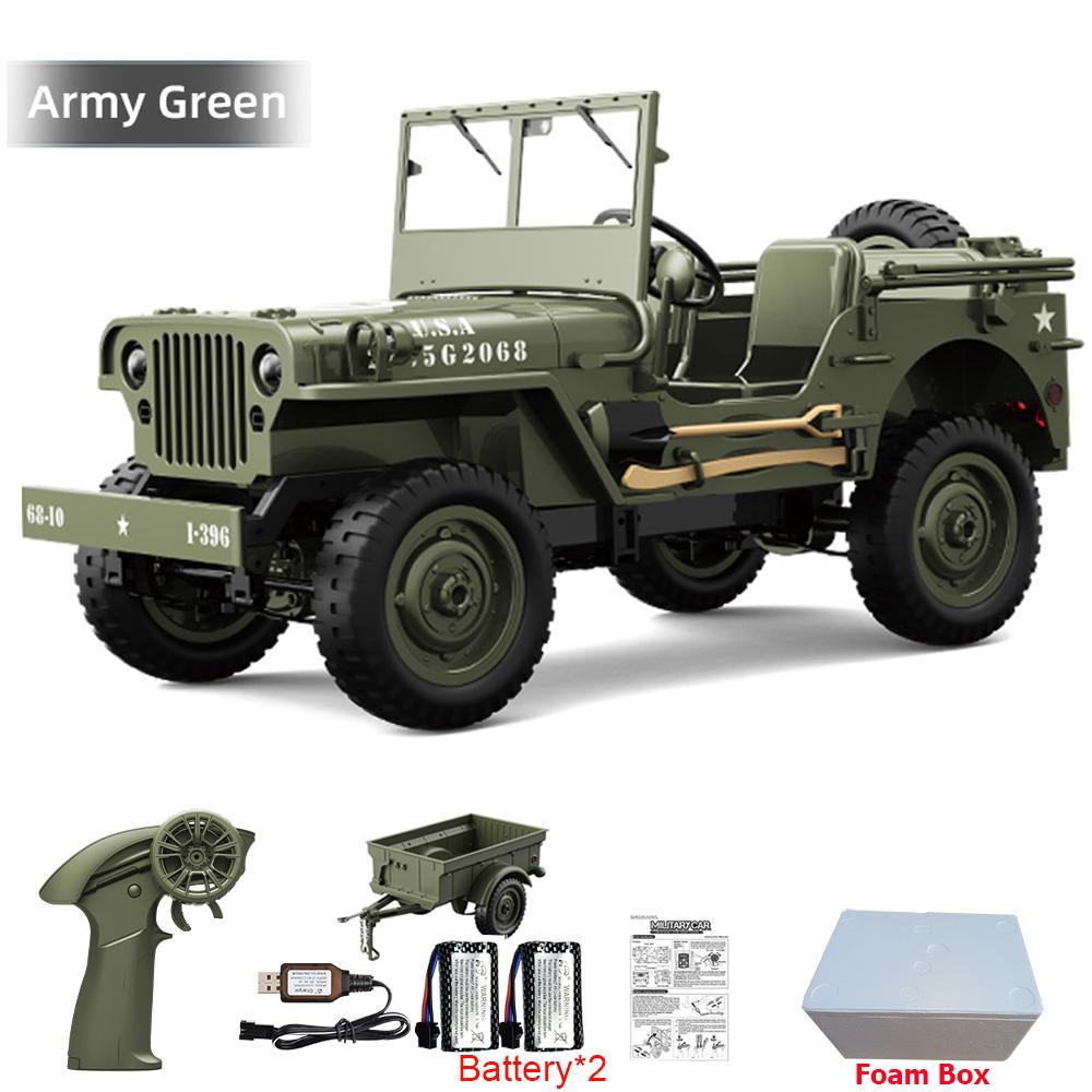 JJRC C8815 Auto RC 1/10 WILLYS 1941 4WD RTR RC Crawler Auto Telecomandata 2.4G Arrampicata Fuoristrada Camion RC Militare Giocattoli Regalo
