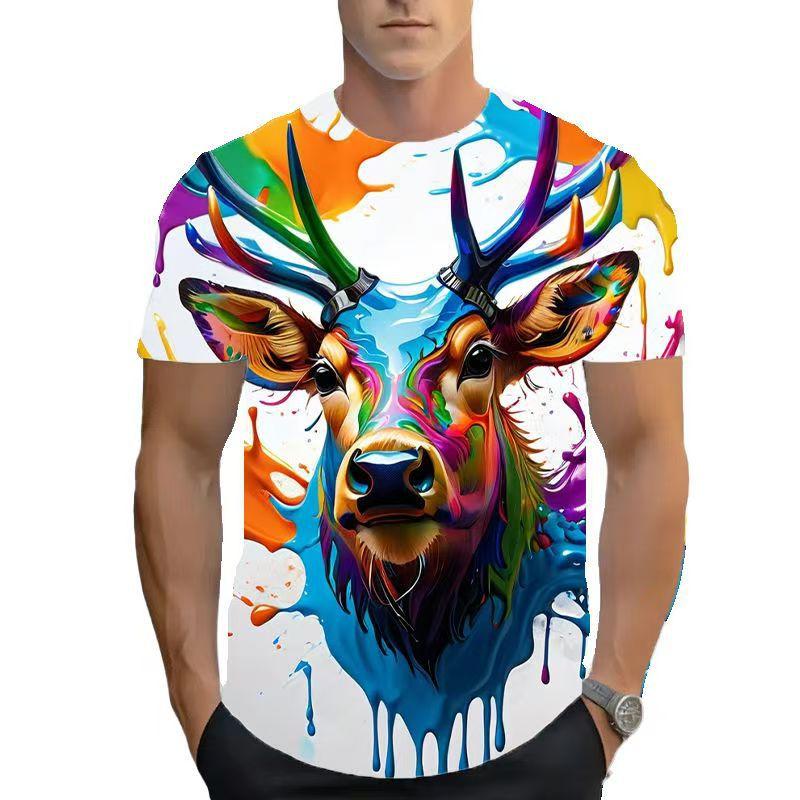 

Men s Short Sleeved T-shirt 3D Fashion Printed Round Neck Short Sleeved T-shirt 6XL