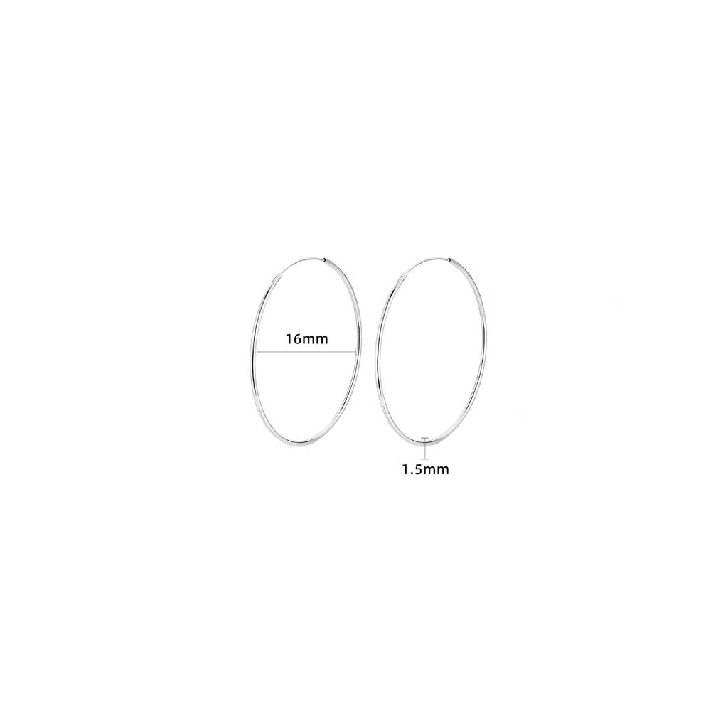 Cercei clasici rotunzi din argint sterling S925 - Cercei eleganti, simpli și contemporani pentru femei