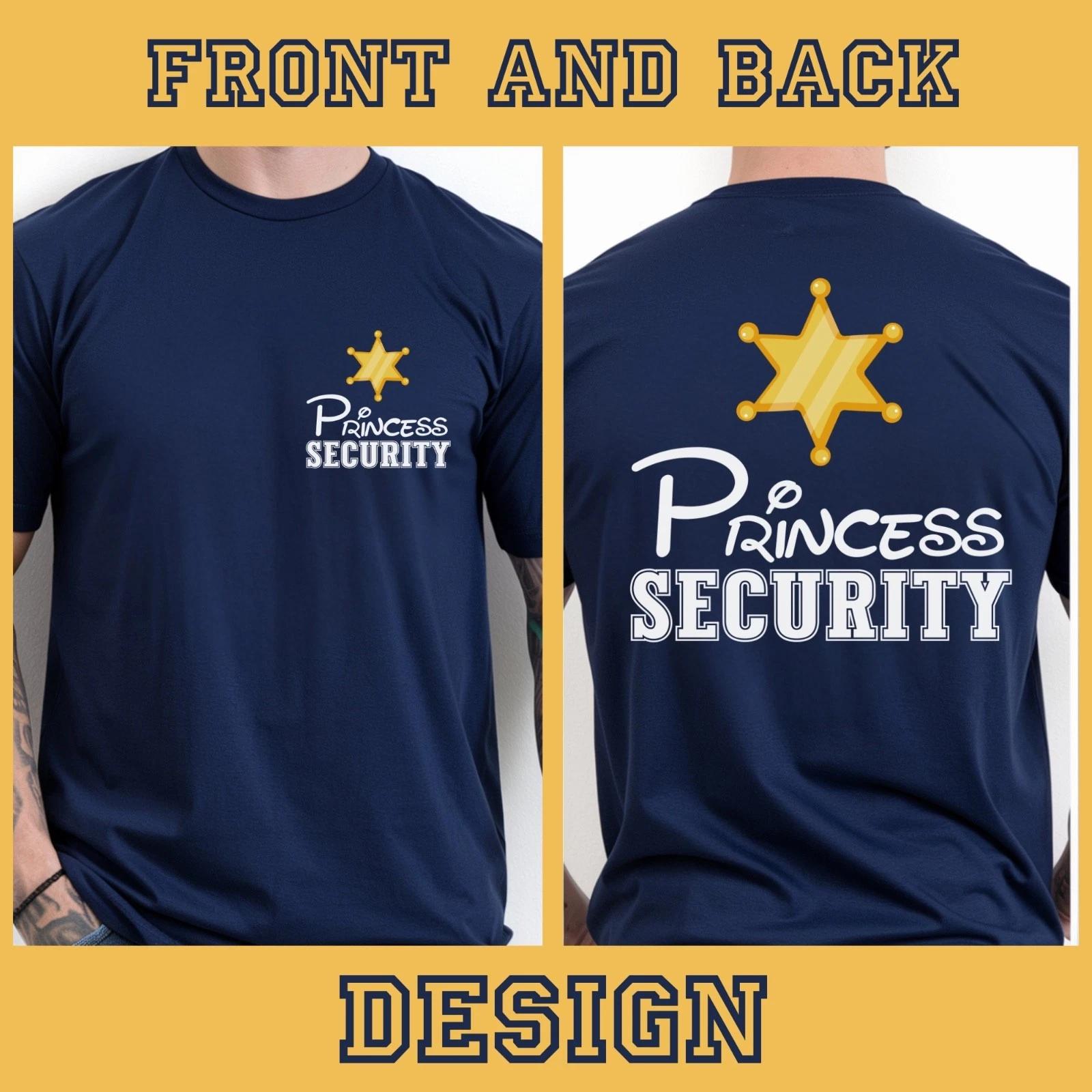 Princess Security Dad Shirt, Girl Dad Theme Park Tee, Protective Dad Gift S