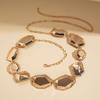 Acrylic Oval Diamond Ring Bracelet Earrings Necklace Accessories Women's Clavicle Chain Versatile Necklace
