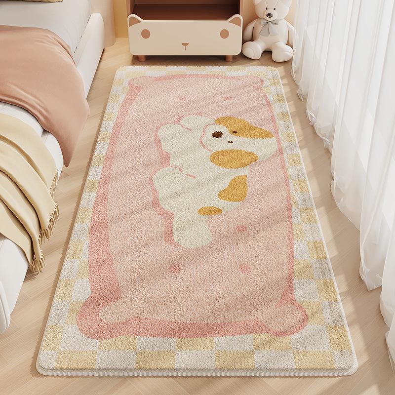 Pokojový Koberec k Posteli Koberec do Ložnice Kreslený Zesílený Podložka na Nohy Podlahová Rohož do Obývacího Pokoje