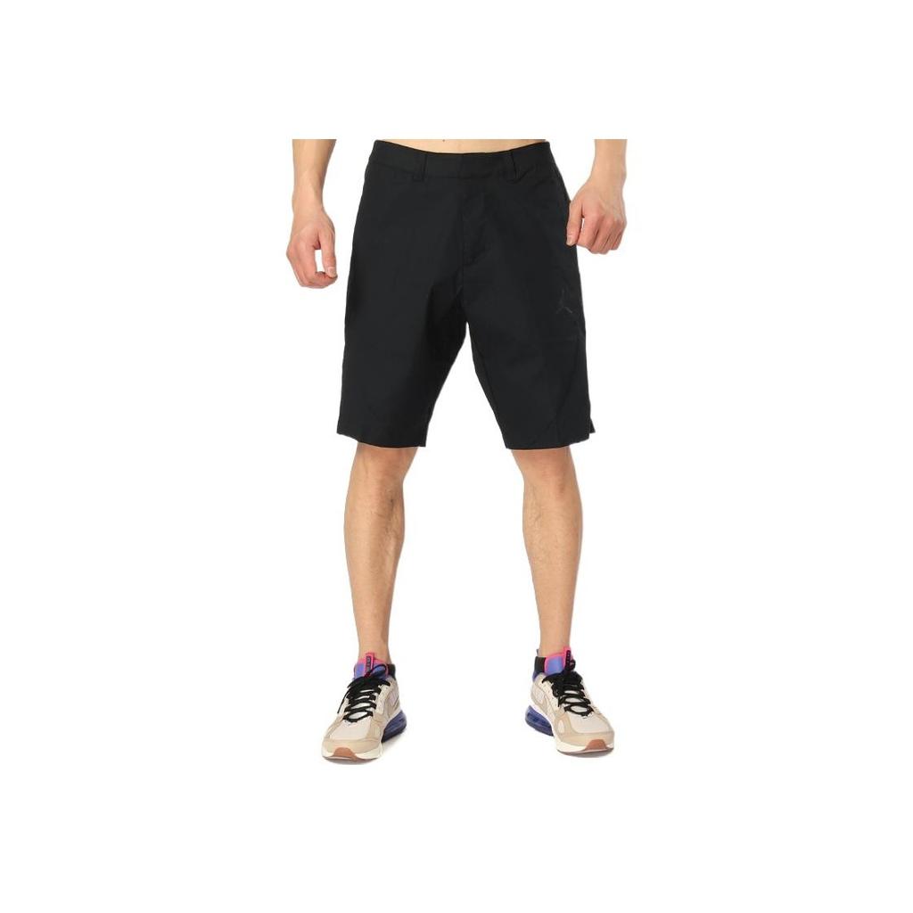 Jordan Printed Logo Solid Color Elastic Straight-Leg Shorts Men Bottoms Black 914421-010