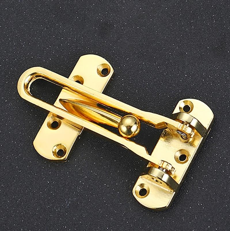 Home Security Door Lock Swing Bar Against   Theft Latches Safety Childproof Stoppers Simple Installs for Front & Interior Door 