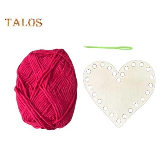 

Деревянный набор для вязания для начинающих. Набор для шитья деревянных сердец своими руками ко Дню святого Валентина с пластиковыми иглами и нитками для вышивания для любителей рукоделия. розы красного