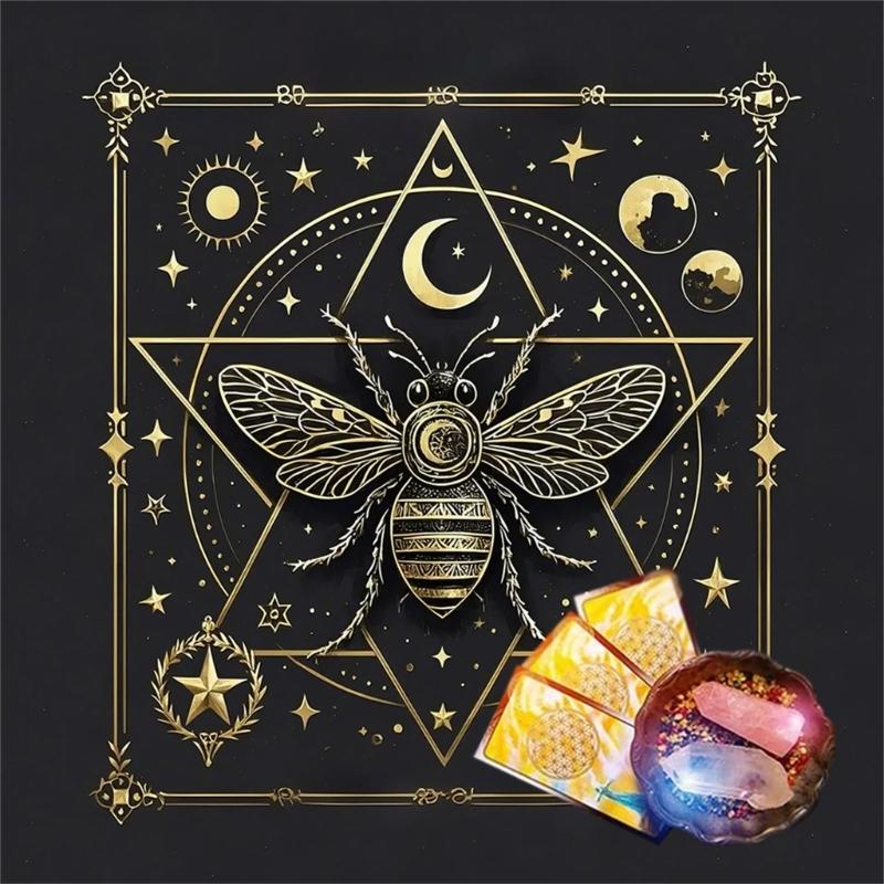 Butterfly Star Pattern Tarots Card Tablecloth Altars Cloth Altars Cloth Divinations Card Table Cloth Tapestry Easy Use