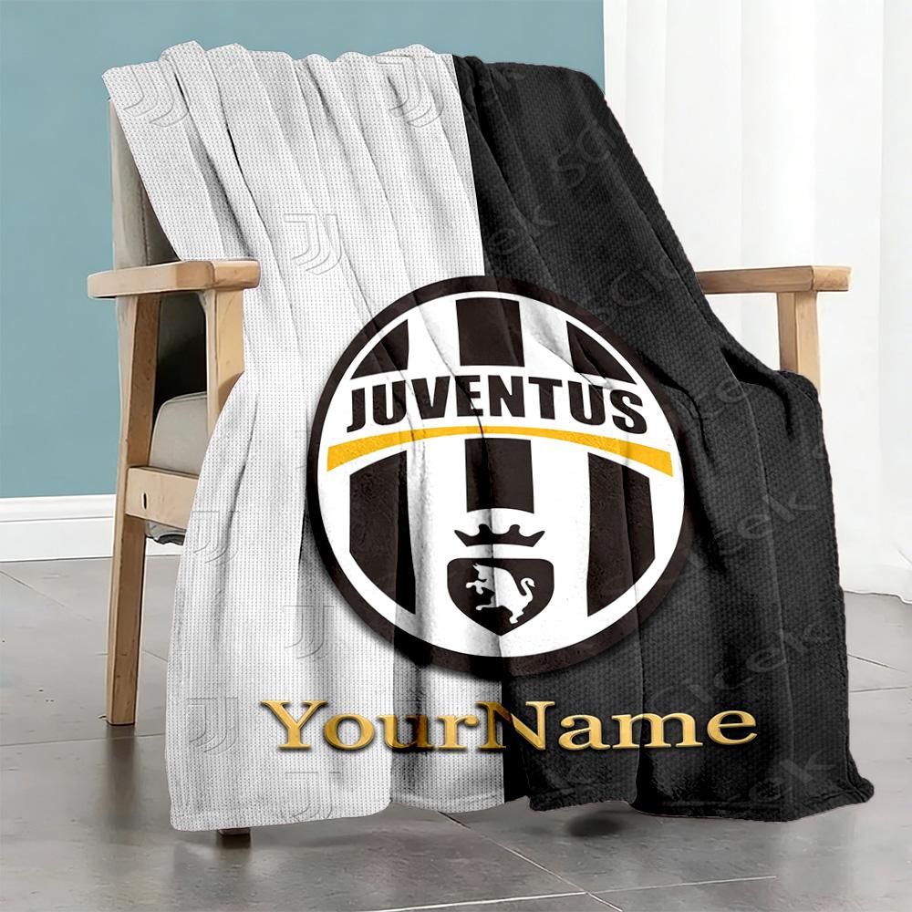 Juventus Personalized Name Blanket Throw Customizable Blanket Soft & Cozy Great for Living Room Office Chair Sofa Picnics for All Occasions