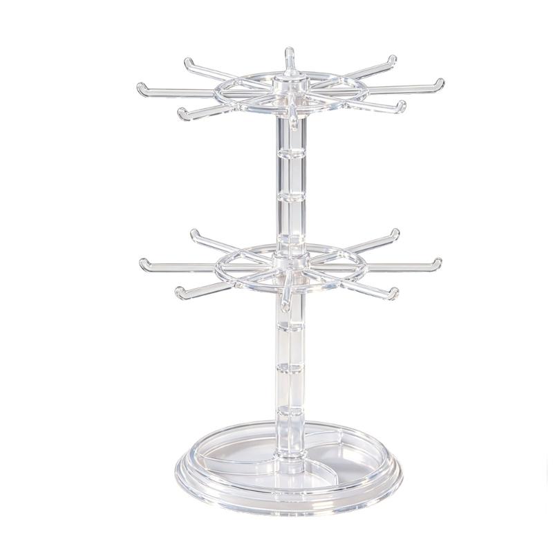 Drehbarer Kunststoff-Schmuckständer, Schreibtisch-Display-Ständer für handgefertigte Perlen-Anhänger Schlüsselanhänger Kleine Ornamente