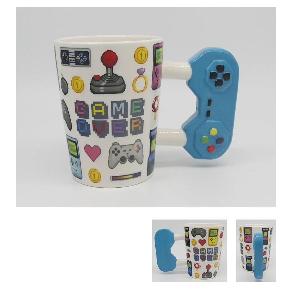 Handmade Ceramic Coffee Cup 350ml Game Controller Style Home Breakfast Milk Cup Creative Birthday Gift