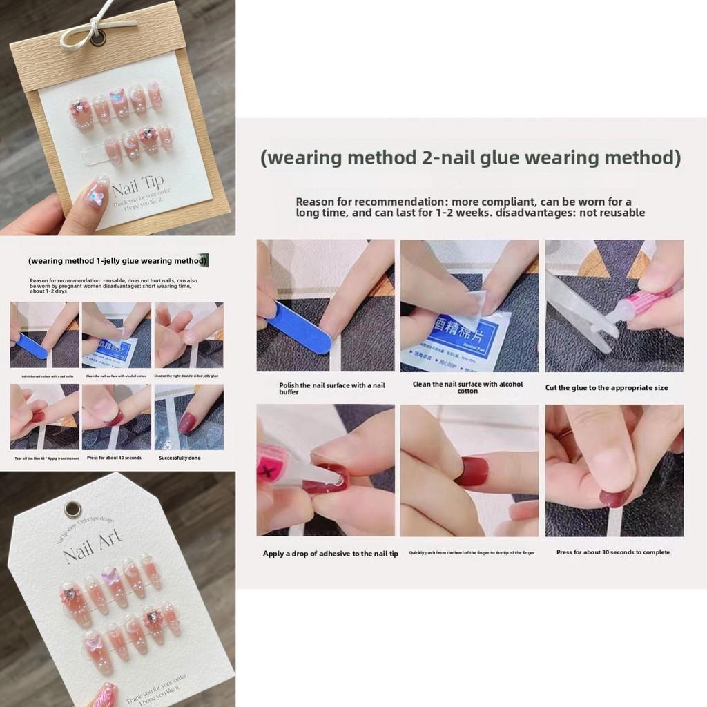 Handmade Wholesale Heart-throbbing Butterfly Nail Stickers In Jelly Gel Xs S M L Sizes