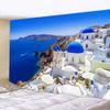 VIKAMA Coastal Landscape Print Tapestry Bedroom Headboard Living Room Study Home Wall Hanging Decor Machine Washable Durable
