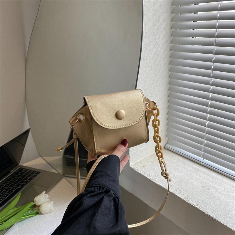 Mini Shoulder Bag Women's 2022 New Fashion Solid Color Simple Crossbody Bag Urban Minimalist Style