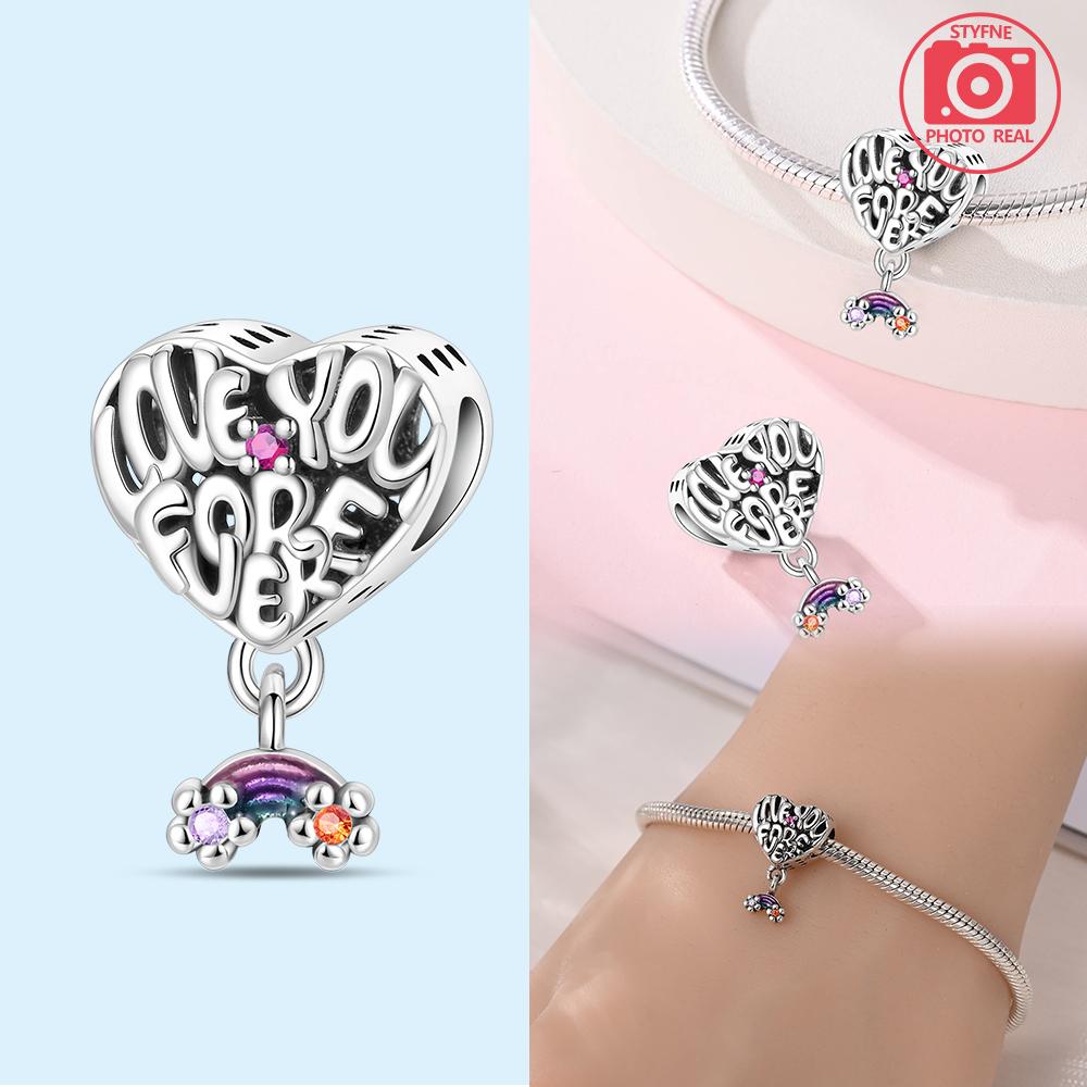 Pink Rose Beads Copper Colors For Charms Copper Colors Original Bracelet For Jewelry Making