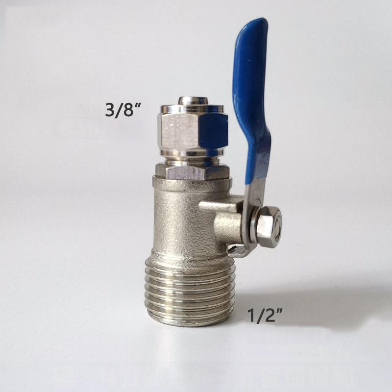Lead Free Brass Valve,Purifier fittings connections Faucet ball valve 1/4"3/8" 1/2" Mini Ball Valve with Switch use