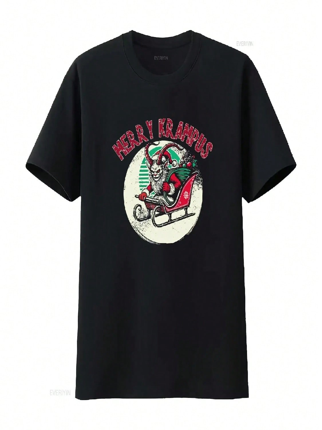Krampus T Shirt For Christmas Lovers Him Black Ugly Goth Anti Sweater Weirdcore Vintage Washed Graphic Slightly Unisex Homme S разноцветный