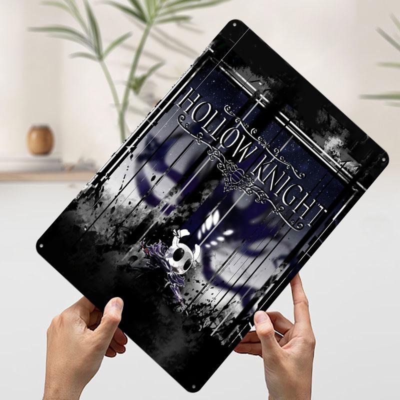 

Hollow Knight Game Tinplate Poster Customized Wall Art Vintage Retro Metal Signs for Aesthetic Room Decor Men Decoration Gaming 7.9x11.8In(20x30cm)