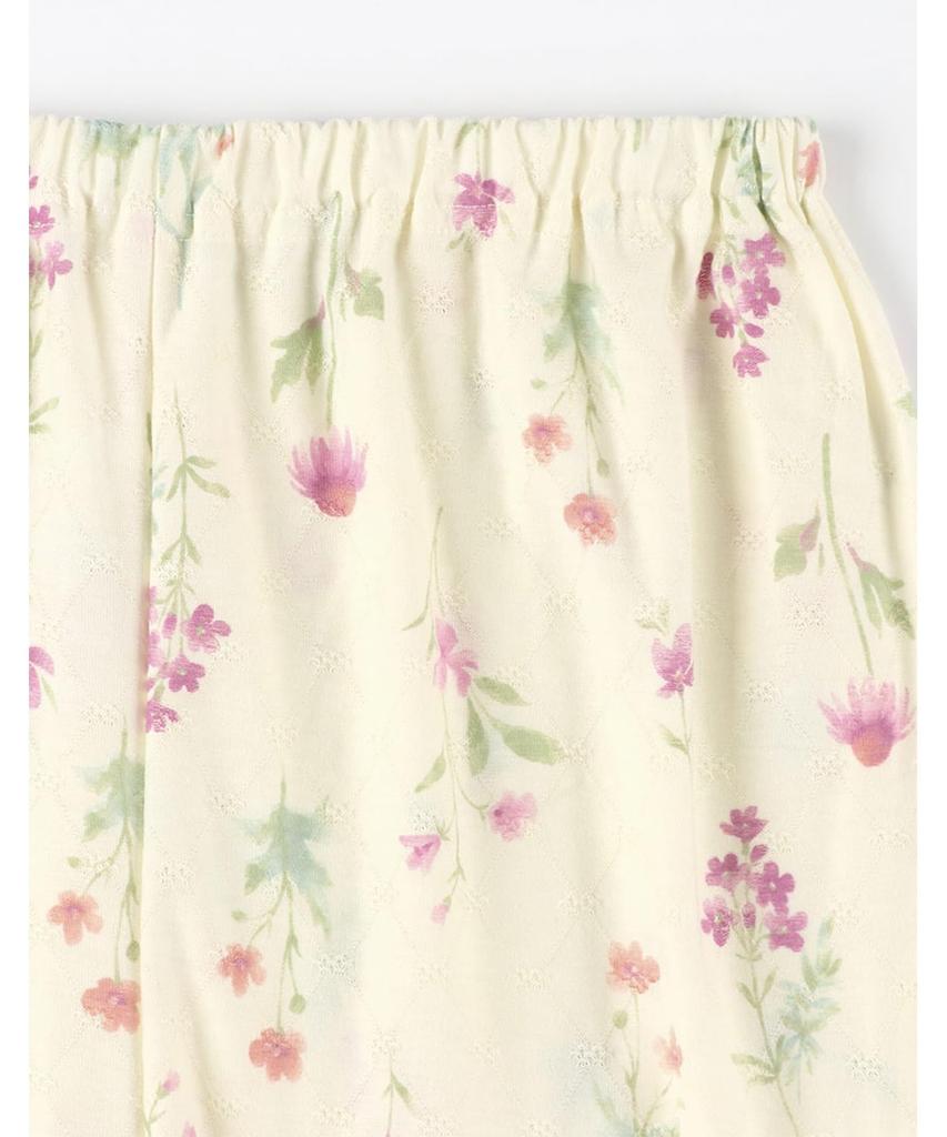 long long cotton blend jacquard jersey CR [Wing/Wacoal] Pajamas, sleeves, pants, (main body), material, EP8073, women's,