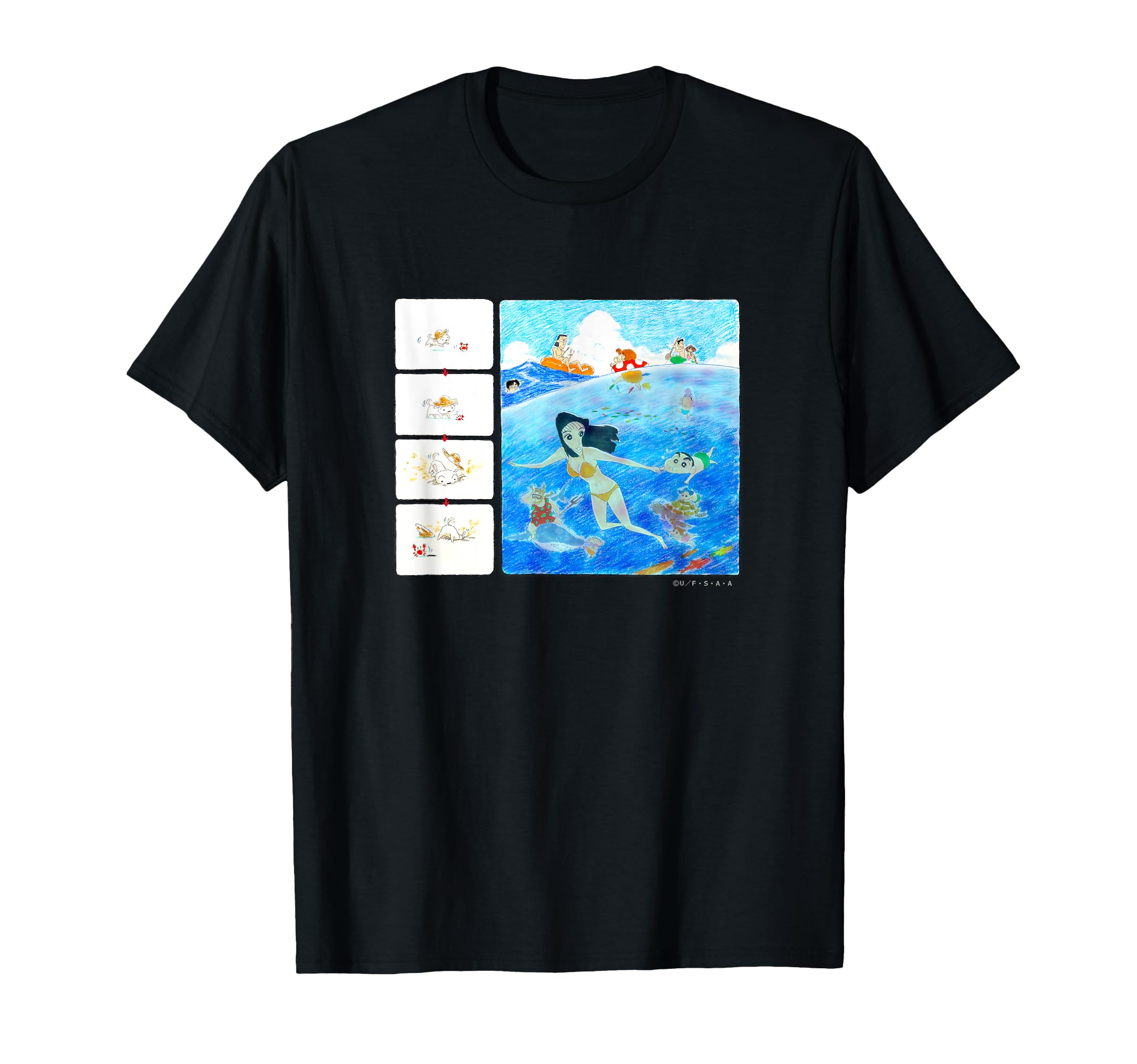 

Crayon Nanako and the Sea Shin-chan Onee-san T-shirt чёрный