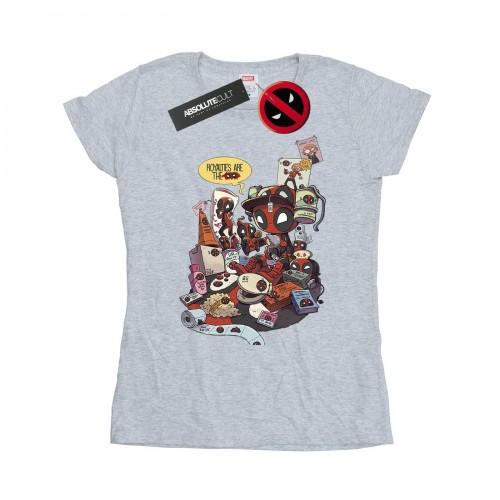 

Marvel Womens/Ladies Deadpool Merchandise Royalties Cotton T-Shirt білий
