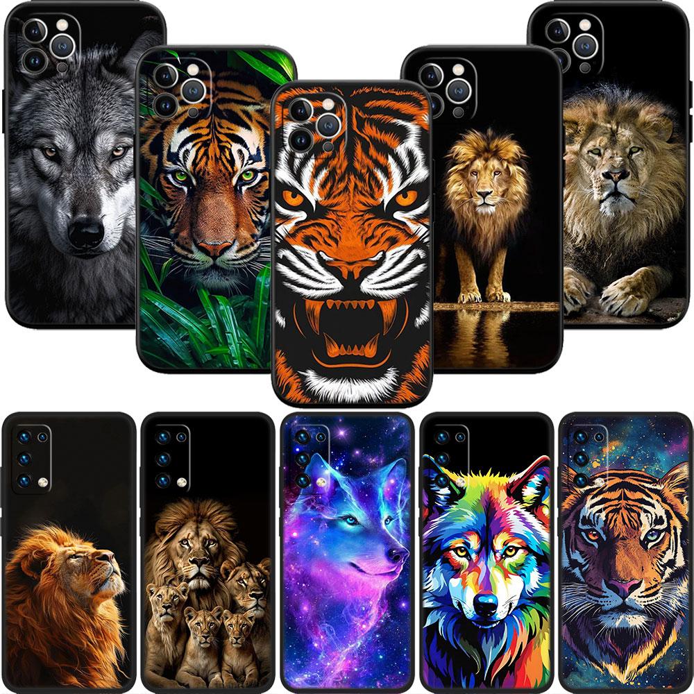 Wolf Tiger Lion Phone Case for Motorola Moto Edge + G54 E14 G04S G45 G54 G64 S30 S50 X30 X40 X50 Ultra Pro Power