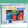Creative Wooden Day And Night Cognitive Building Blocks Children Toy Set For Sensory And Cognitive Development