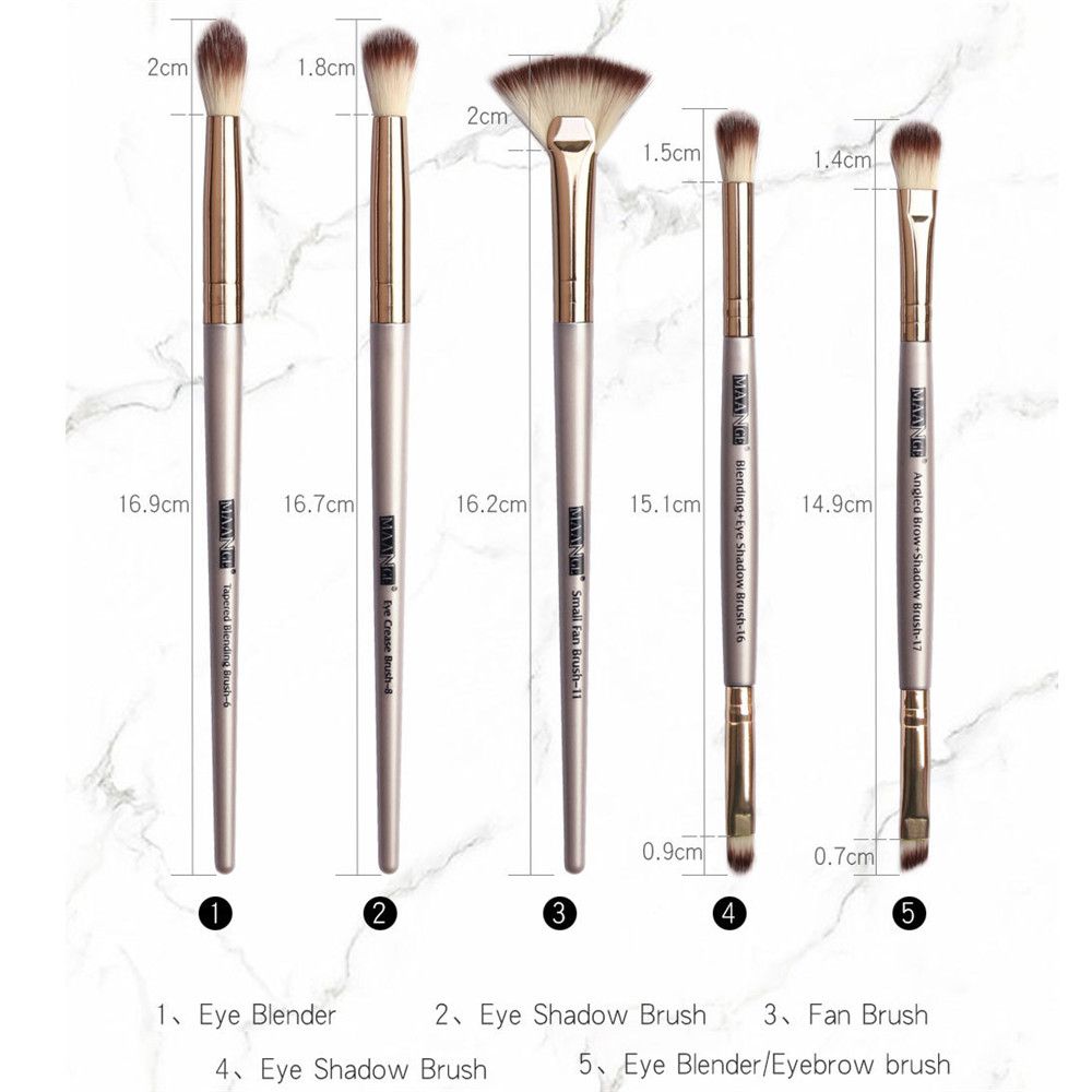 5 Pcs Hot Makeup Women Beauty Blusher Tool Eyeliner Brush Eye Blending Brushes Eyeshadow Contour