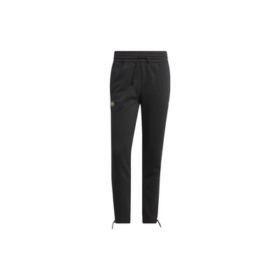 D.O.N. Fleece Pants Logo Basketball Mid-Rise Fit Knit Sports Pants Men Bottoms Black IJ0283