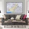 White Canvas Chinese and English Bilingual Map of Pakistan Map Travel Poster Map World Wall Art Pictures for Living Room Home Decoration