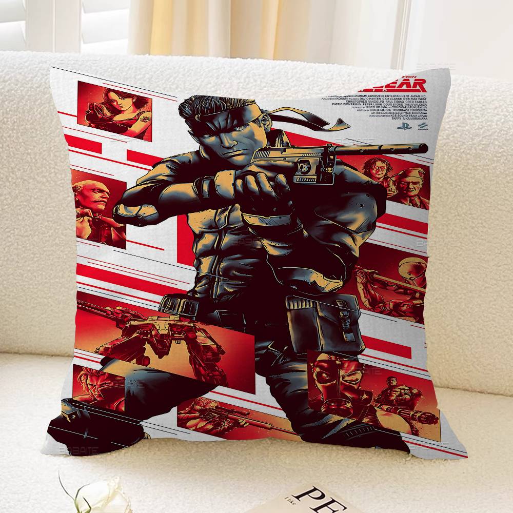 Game Metal Gear Pillow Cover Design cushion Cover decor Holiday Decorati