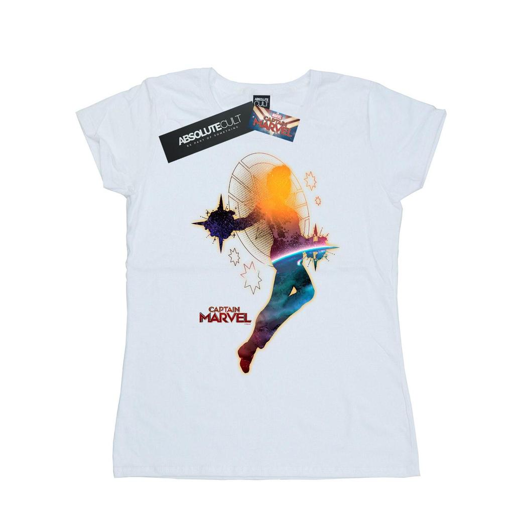 Marvel Womens/Ladies Captain Marvel Nebula Flight Cotton T-Shirt